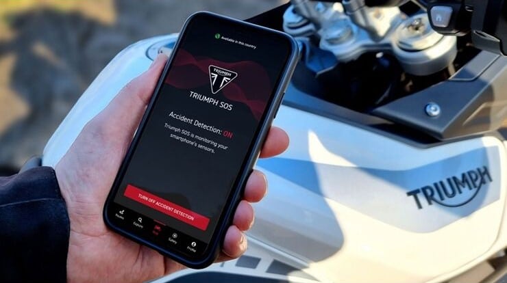 Triumph запускает приложение, вызывающее "скорую" при аварии